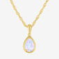 Gemstone Classics(tm) Lab Grown Opal Gold over Silver Pear Pendant - image 1