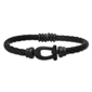 Mens Iron Saints Black Cable Cuff Bracelet - image 1