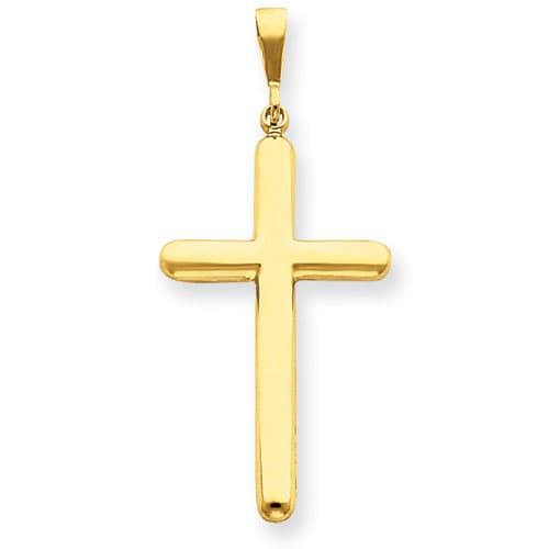 Unisex Gold Classics&#40;tm&#41; 14kt. Yellow Gold Cross Pendant - image 