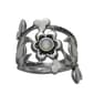 Marsala Silver-Plated Mother of Pearl Center Flower Ring - image 1