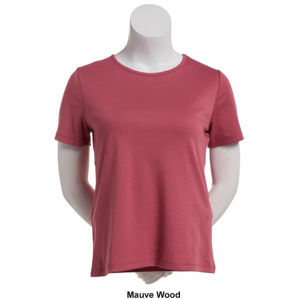 Womens Hasting & Smith Short Sleeve Solid Crew Neck Tee