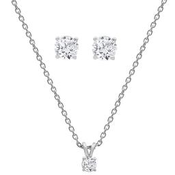 Nova Star(R) Sterling Silver 1ctw. Lab Grown Diamond Set