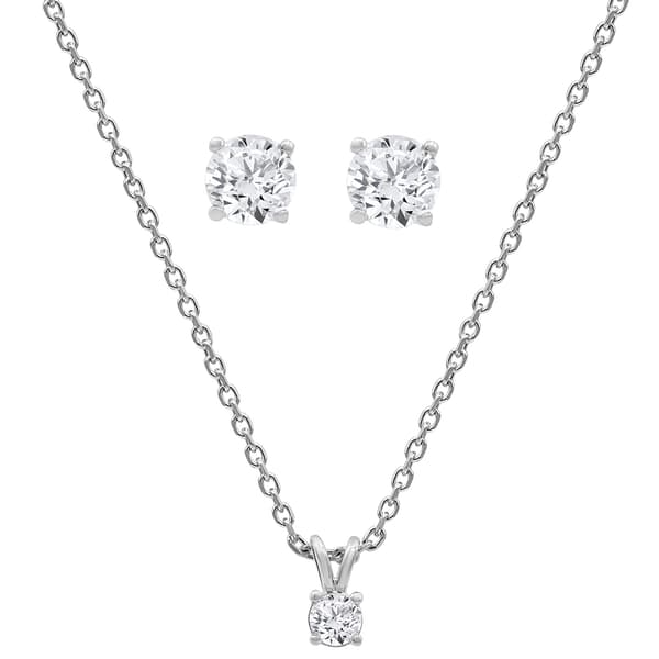 Nova Star(R) Sterling Silver 1ctw. Lab Grown Diamond Set - image 