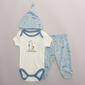 Baby Boy (NB-9M) Chick Pea 3pc. Fishing Print Bodysuit Set - image 1