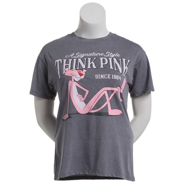 Juniors Freeze Pink Panther Vintage Wash Boxy Graphic Tee