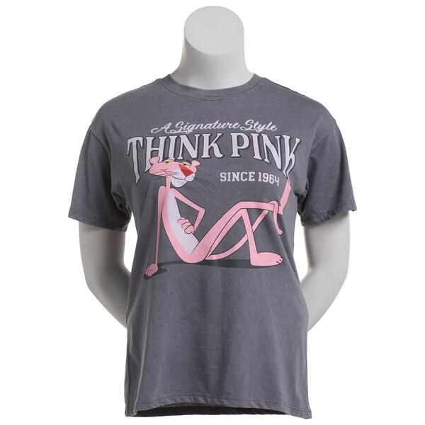 Juniors Freeze Pink Panther Vintage Wash Boxy Graphic Tee - image 