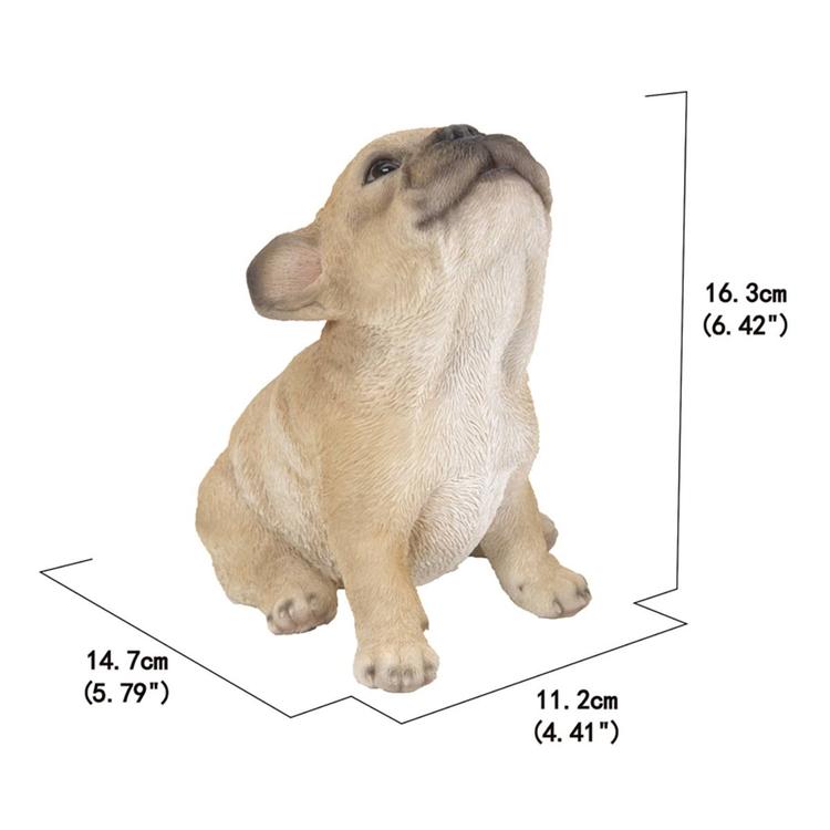 Hi-Line Gift Howling French Bulldog Puppy Garden Statue