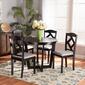 Baxton Studio Morigan Modern Dark Brown Wood 5pc. Dining Set - image 8