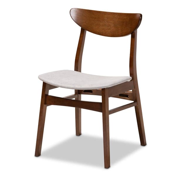 Baxton Studio Paras Light Grey/Walnut Brown Wood 5pc. Dining Set