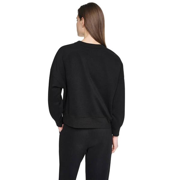 Womens DKNY Sport Long Sleeve Exploded Logo Fleece Sweatshirt