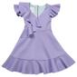 Girls &#40;7-16&#41; Bonnie Jean Flutter Sleeve Side Ruffle Dress - image 1