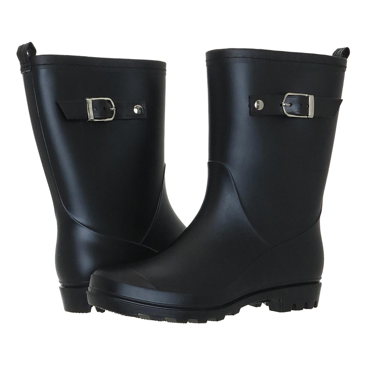 Womens Capelli New York Mid-Calf Matte Solid Jelly Rain...