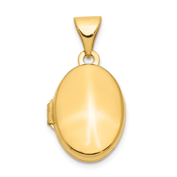 Gold Classics&#40;tm&#41; 14kt. Gold Plain Polished Oval Locket - image 