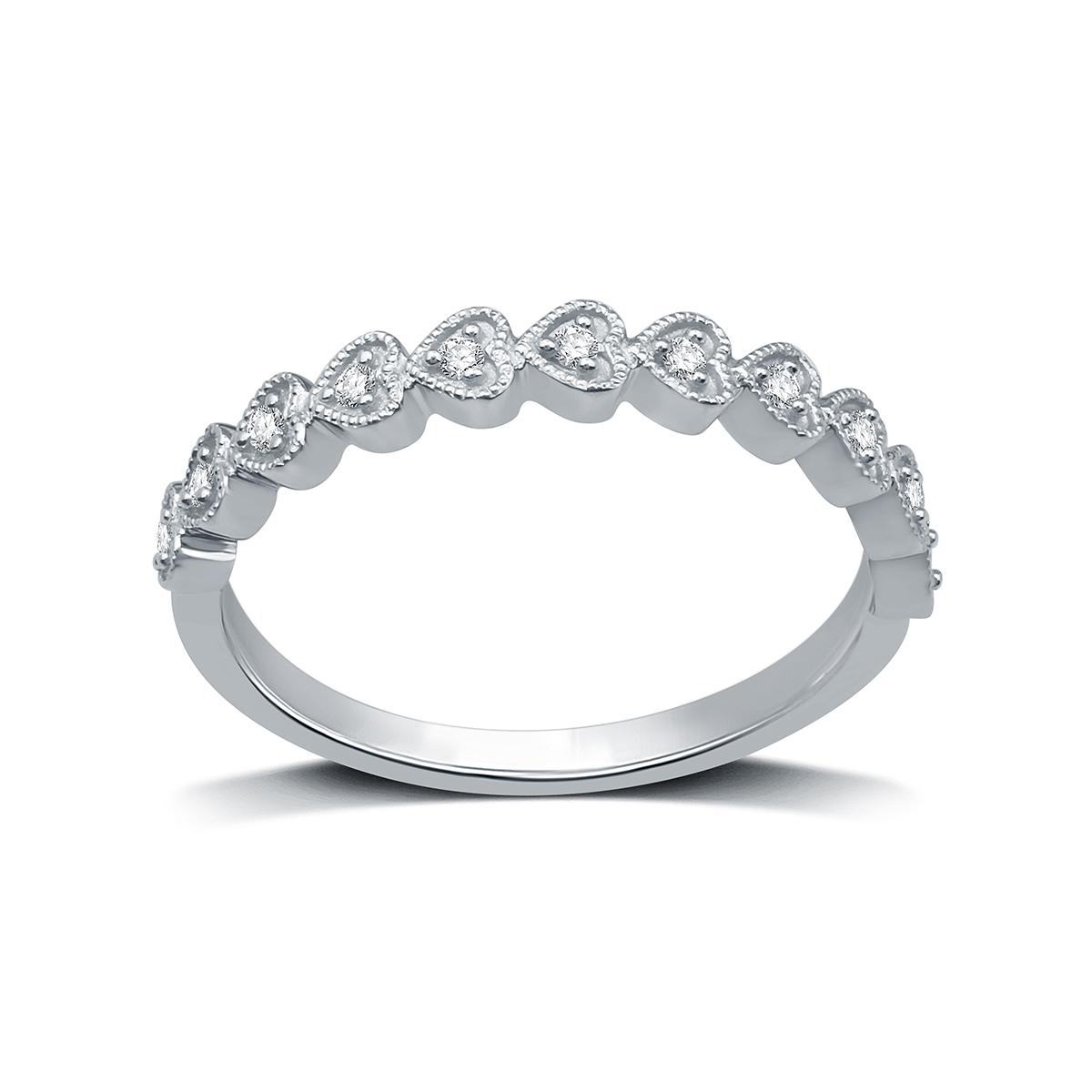 Endless Affection™ 1/10ctw. Diamond Sterling Silver Heart Band