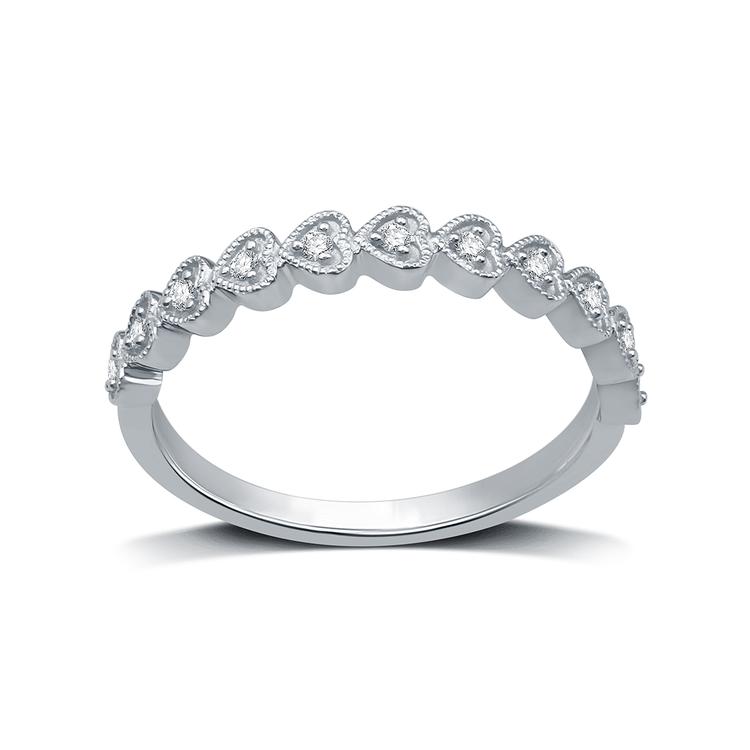 Endless Affection(tm) 1/10ctw. Diamond Sterling Silver Heart Band