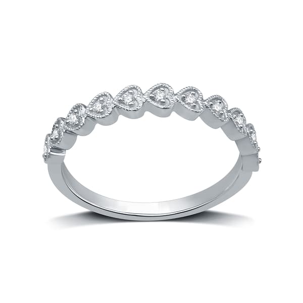 Endless Affection&#40;tm&#41; 1/10ctw. Diamond Sterling Silver Heart Band