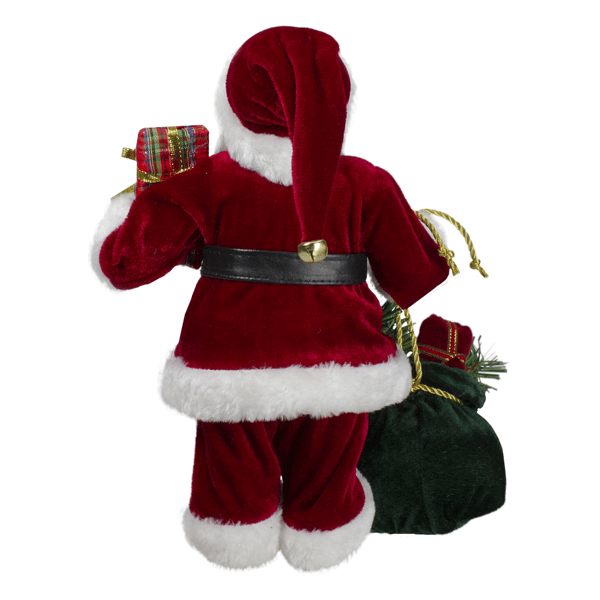 Northlight 12in. Santa Claus Holding Gift Bag Christmas Figure