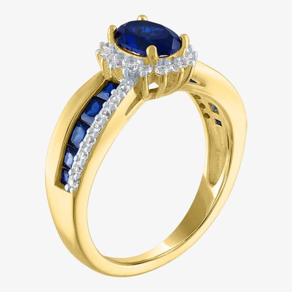 Gemstone Classics™ Lab Created Sapphire & White Sapphire Ring