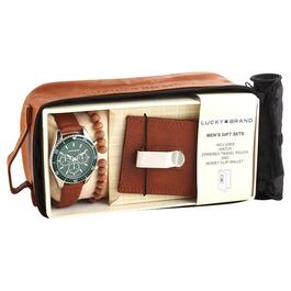 Mens Lucky Brand Watch &amp; Wood Bead Bracelet Set - LM121COG_GS