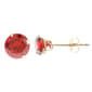 Gemstone Classics&#40;tm&#41; 14kt. Gold & Garnet 6mm Stud Earrings - image 1