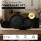 Sango Anderson Black Stoneware 12pc. Dinnerware Set Service for 4 - image 2