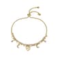 Shine Heart Moon & Bezel Double Strand Bolo Bracelet - image 1