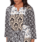 Womens Alfred Dunner Classics 3/4 Sleeve Geometric Blouse - image 5