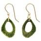 Silver Forest Gold-Tone Organic Leaf Textured Open Earrings - image 1