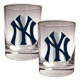 MLB New York Yankees 2pc. Rocks Glass Set