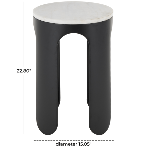 9th & Pike® Modern Black Metal Accent Table