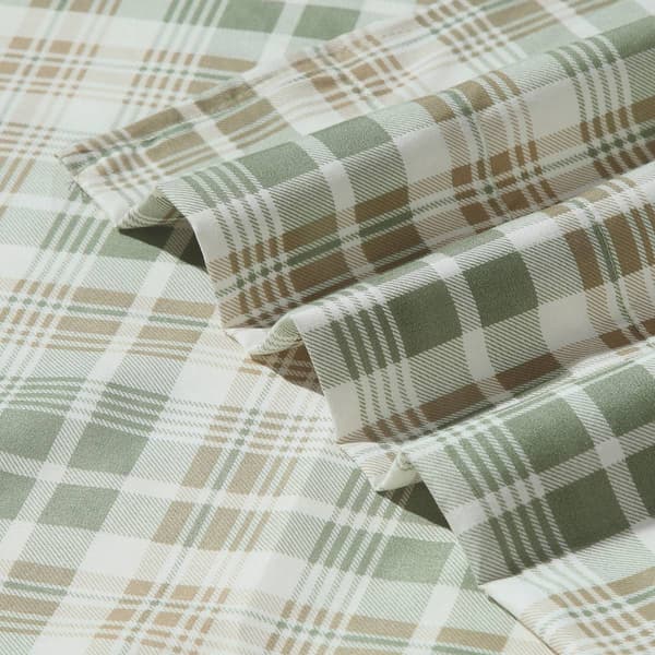 Harper Loft Cabin Plaid Microfiber 4pc. Sheet Set