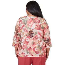 Plus Size Alfred Dunner Sedona Sky Watercolor Floral Blouse