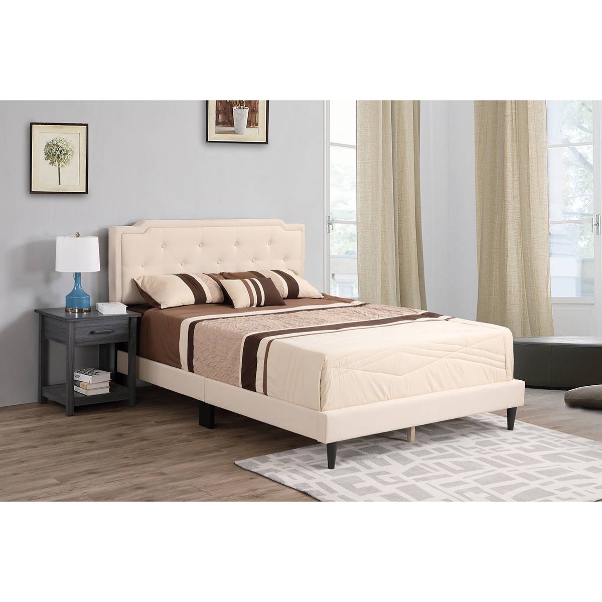 Passion Furniture Deb Adjustable Panel Bed Frame - Full - Boscov's