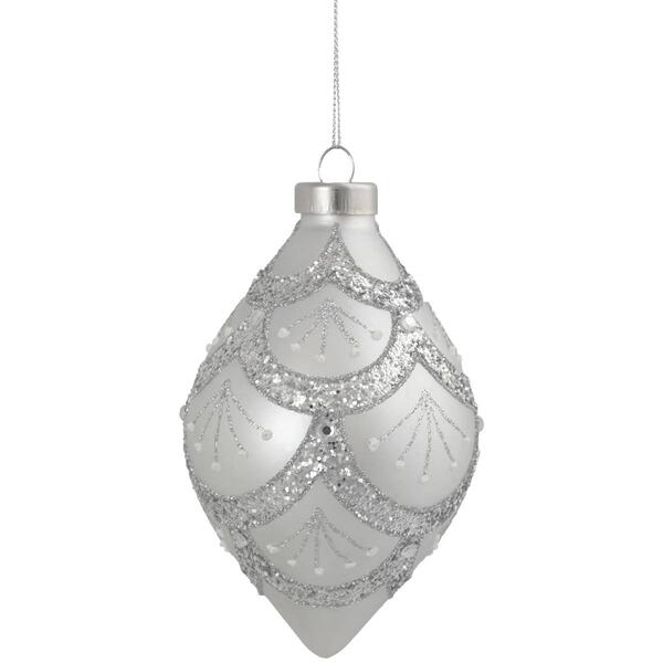 Northlight Seasonal 5in. Finial Glass Christmas Ornament - image 