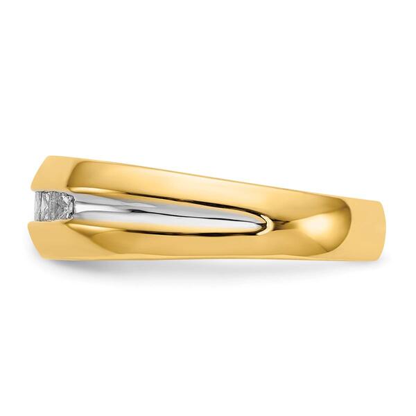 Mens Gentlemens Classics™ 14kt. Gold &amp; White Rhodium Ring