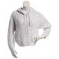 Juniors No Comment Zip Up Cable Hoodie Sweater Jacket - image 1
