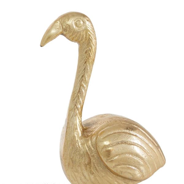 9th & Pike&#174; Gold Metal Flamingo Sculptures - Set of 2