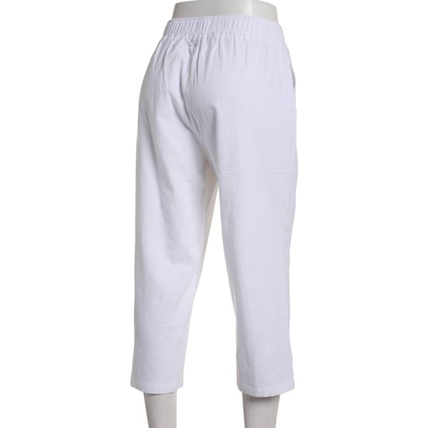 Petite Emily Daniels Cotton Sheeting Solid Capri Pants
