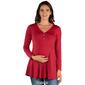 Womens 24/7 Comfort Apparel Flared Henley Tunic Maternity Top - image 6