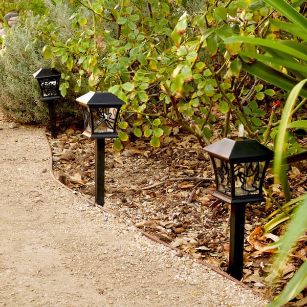 Alpine Solar Butterfly/Dragonfly/Bird Pathway Lights - Set of 3