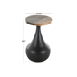 9th & Pike® Contemporary Black Teak Wood Accent Table - image 3