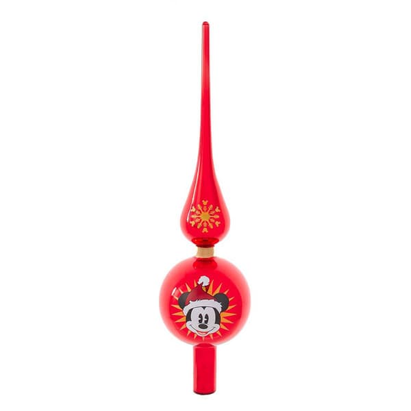 Kurt S. Adler Disney&#40;c&#41; 12in. Mickey Mouse Glass Treetop
