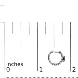 Haus of Brilliance 10kt. White Gold Blue Sapphire Hoop Earrings