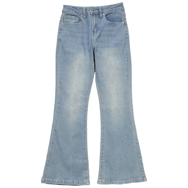 Girls (7-14) YMI Flare Bow Embroidered Pocket Jeans