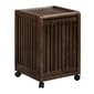 New Ridge Home Goods Abingdon Wood Laundry Hamper w/ Hinged Lid - image 1