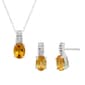 Marsala Sterling Silver Citrine & Lab Grown Sapphire Set - image 1