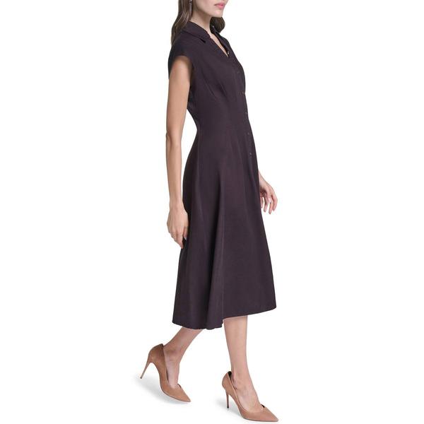 Womens Tommy Hilfiger Cap Sleeve Button Front Fit & Flare Dress