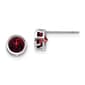 Gemstone Classics&#40;tm&#41; White Gold 5mm. Garnet Stud Earrings - image 1
