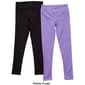 Girls (7-12) 90 Degree® by Reflex 2pk. Everyday Straight Leggings - image 2