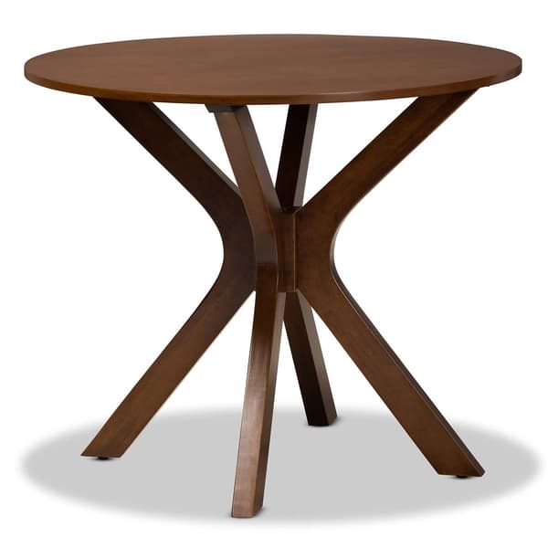 Baxton Studio Miela Walnut Brown Finished Wood 5pc. Dining Set